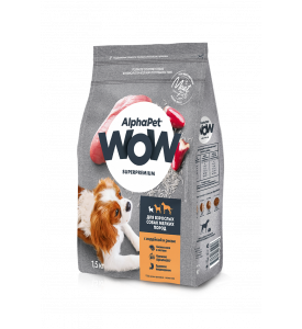 AlphaPet WOW, корм д/собак мелких пород (индейка/рис)